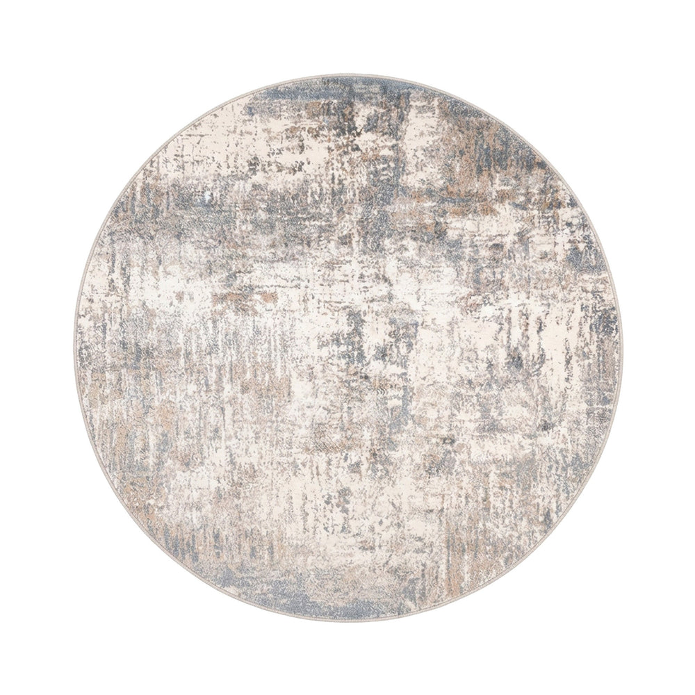 Round washable rug - Misha Grunge Cream/Grey