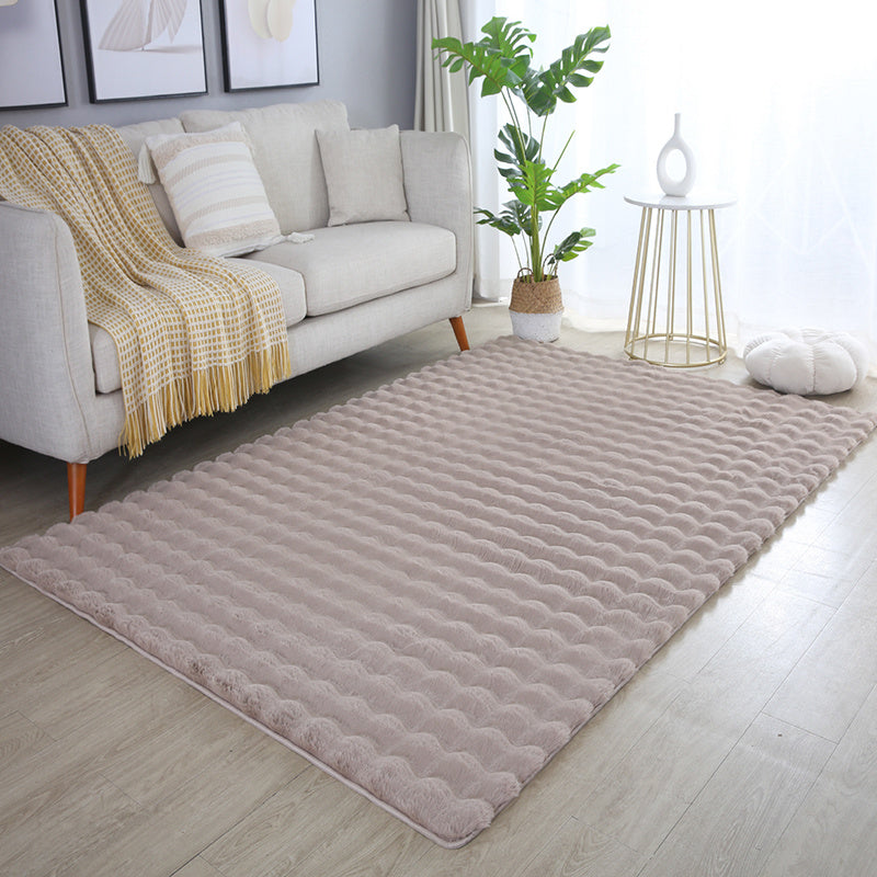 Soft high-pile floor rug - Ambrey 3D Beige