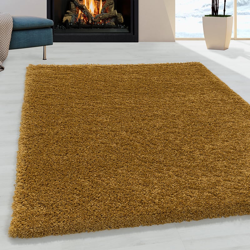 High-pile floor rug - Softy Ochre Yellow