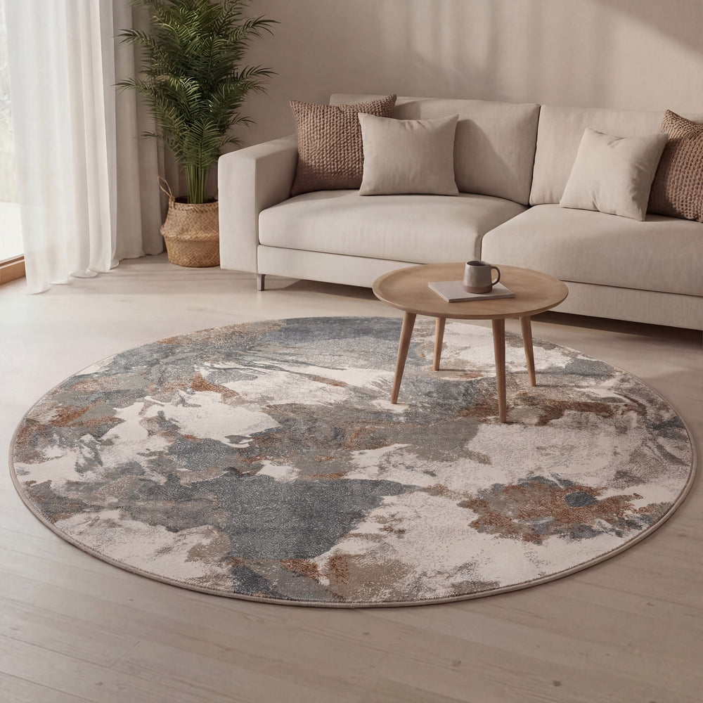 Round washable rug - Misha Flow Multicolor