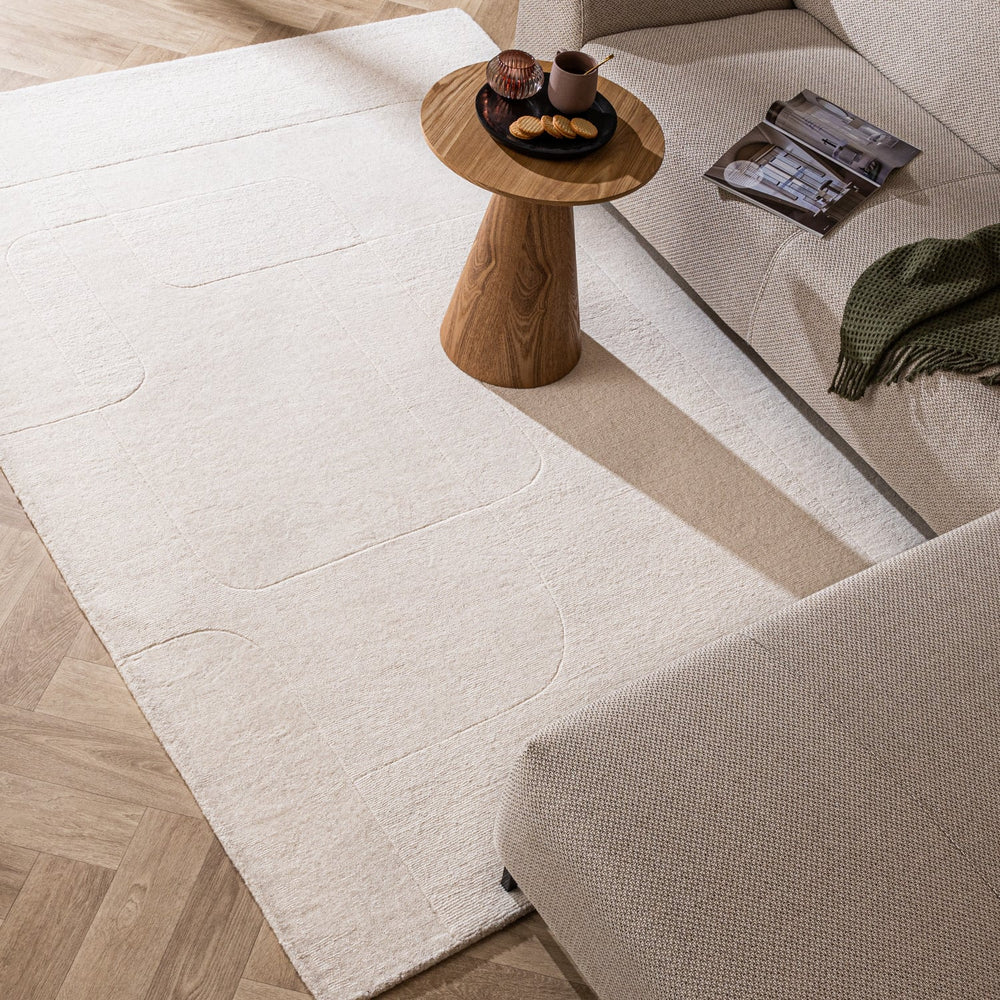 Wool Rug - Giselle Abstract White