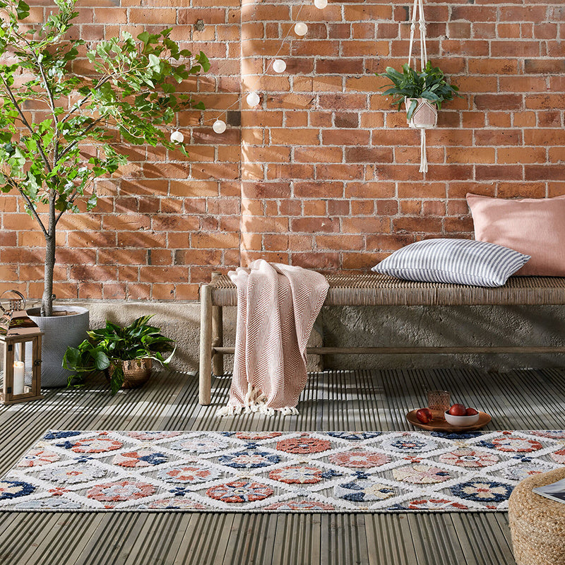 Balcony rug - Plazo Flora Grey