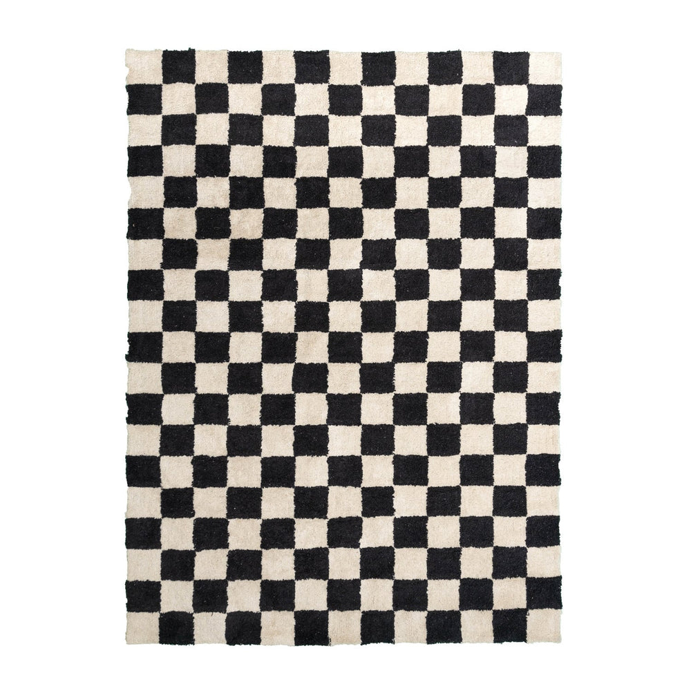 Retro Rug - Gambit Black/White