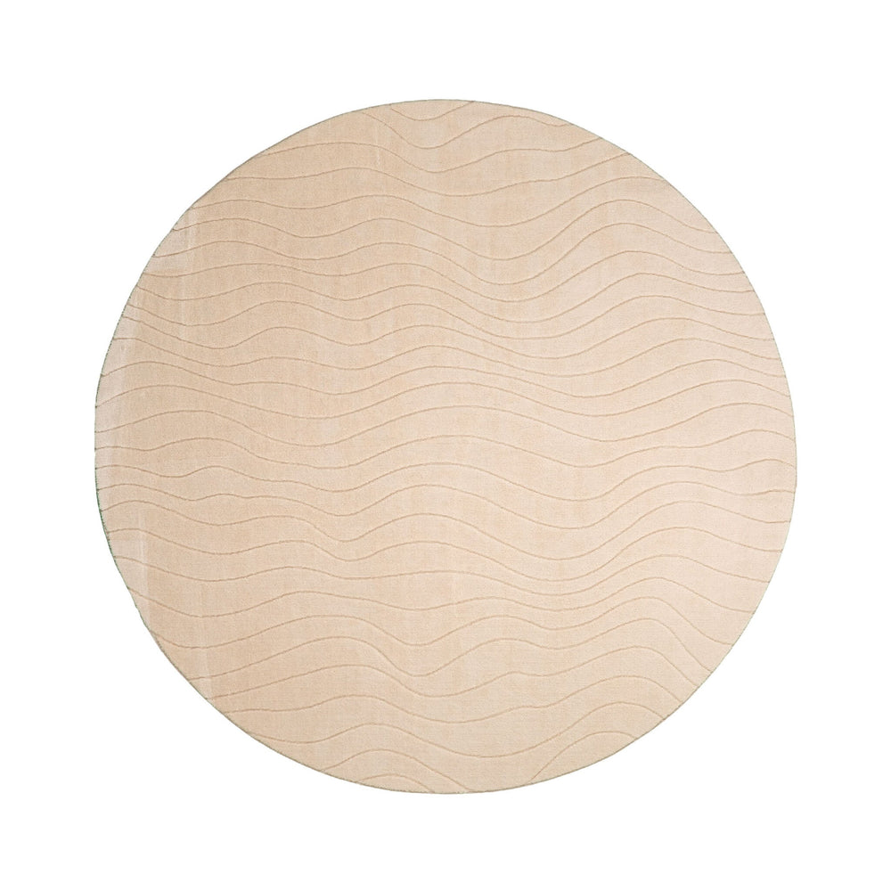 Round Scandinavian Rug - Charm Waves Beige