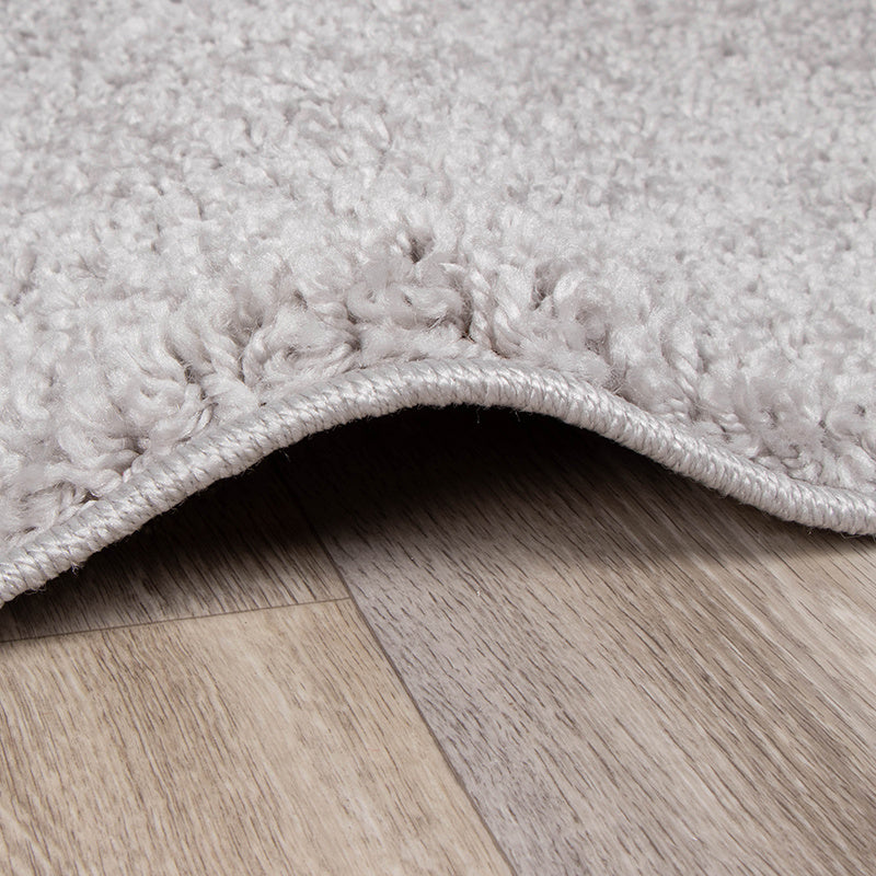 Round High Pile Rug - Lofty Light Grey