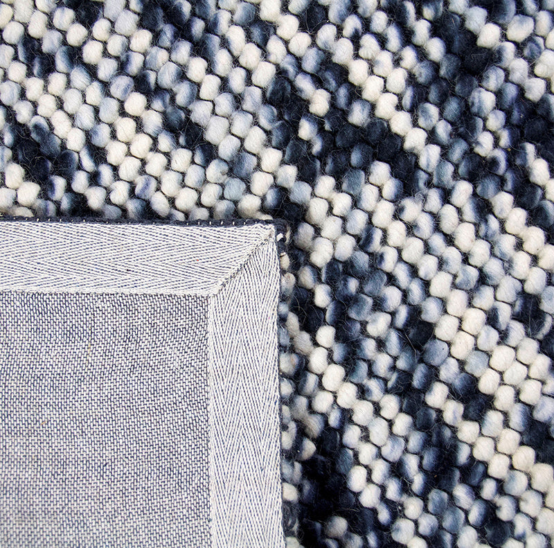 Wool bobble floor rug - Madeleine Black/White