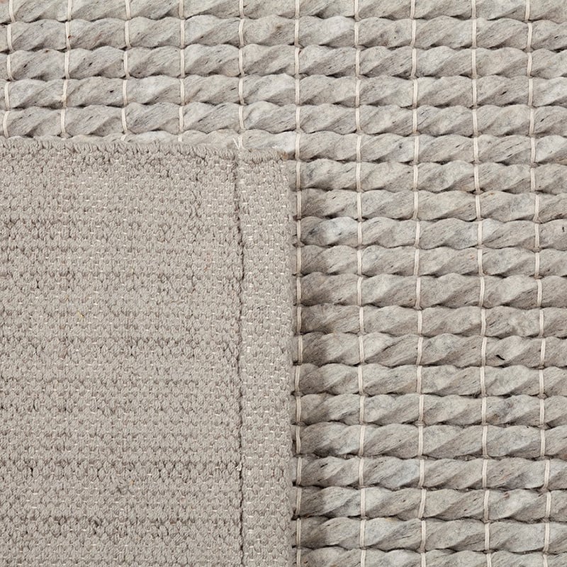 Wool floor rug - Louise Silver