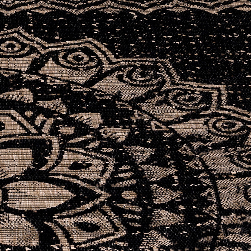 Vintage outdoor rug - Sunara Mandala Black