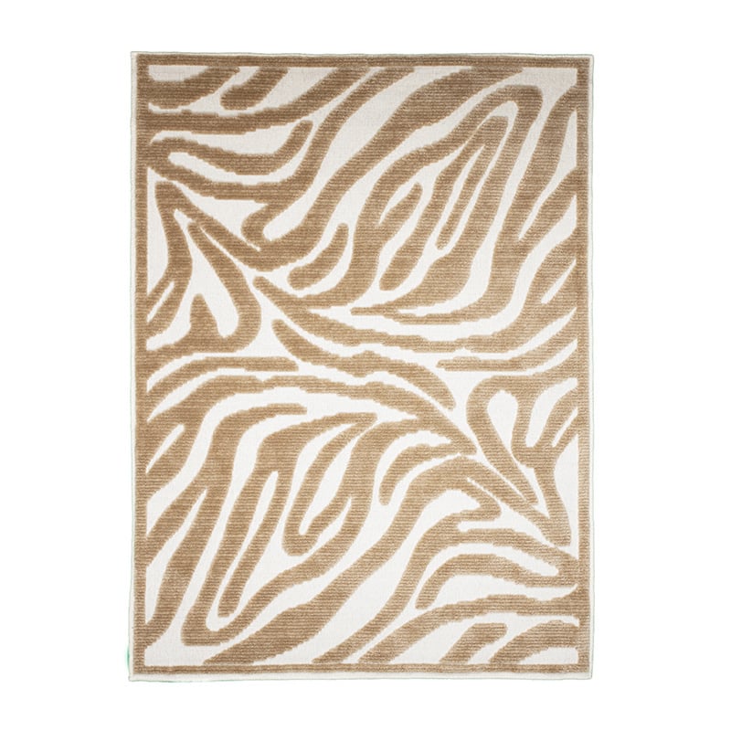 Washable Rug - Dunya Zebra Beige/White