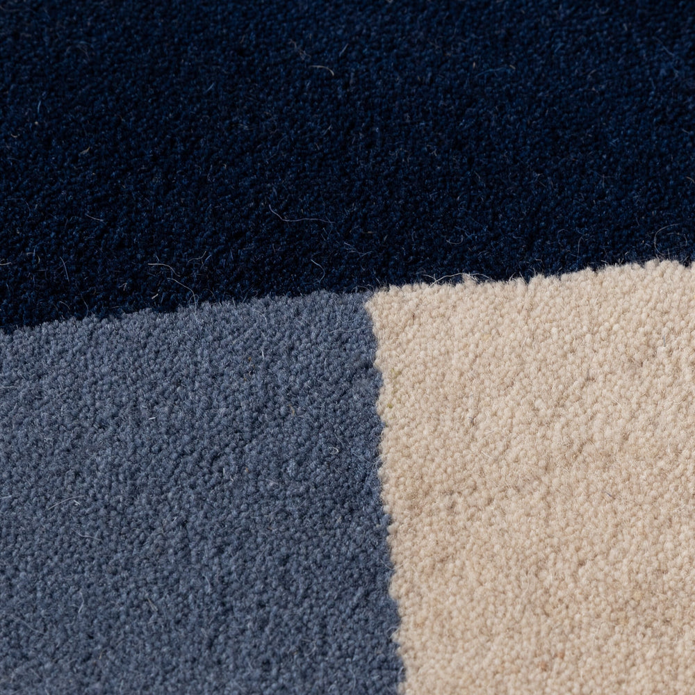 Wool Abstract Rug – Jules Cream/Blue