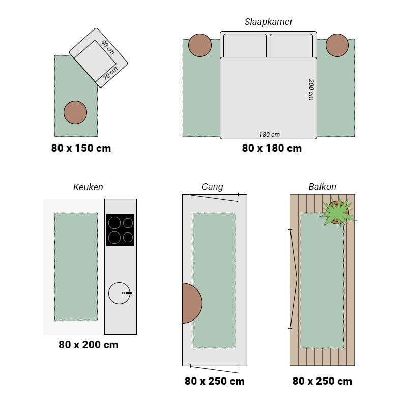 High Pile Runner - Cube Red