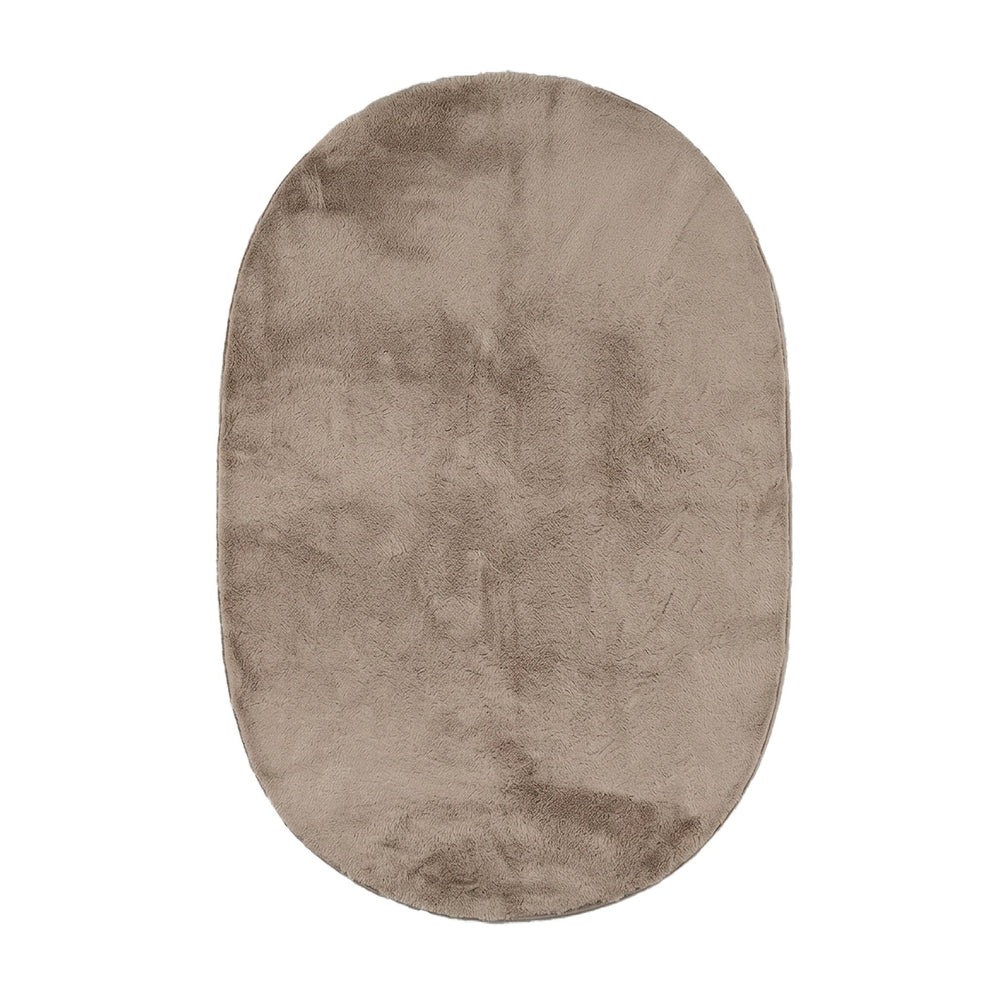Oval low-pile rug - Cozy Taupe