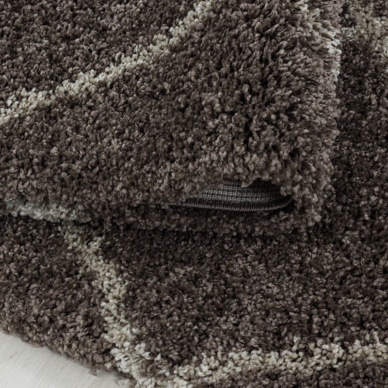 Berber floor rug - Agadir Lines Taupe/Cream