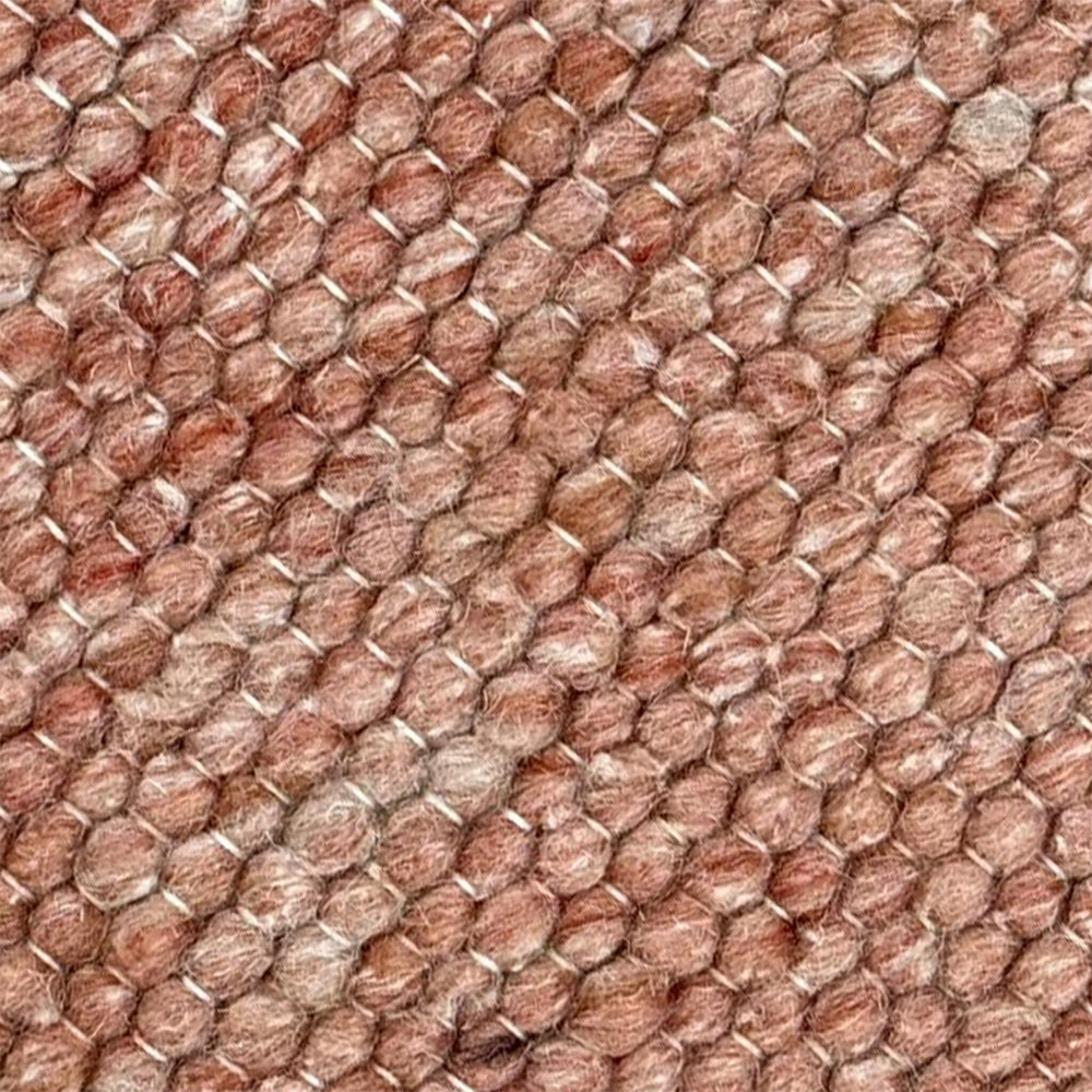 Round Wool Rug – Feline Terracotta