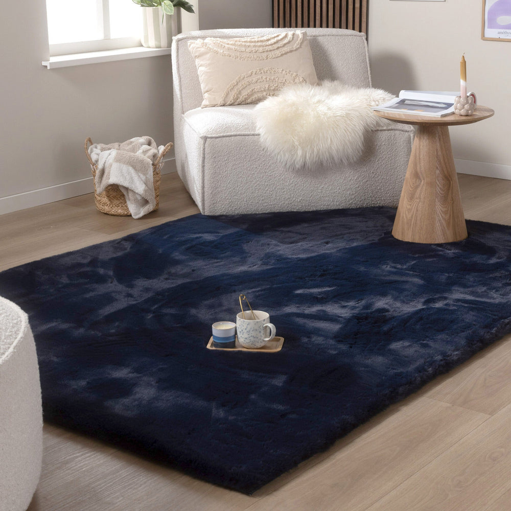 Soft High Pile Rug - Comfy Supreme Dark Blue