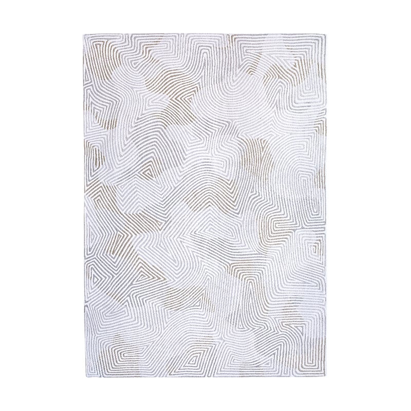 Modern Floor Rug - Meditation Coral 9228 White