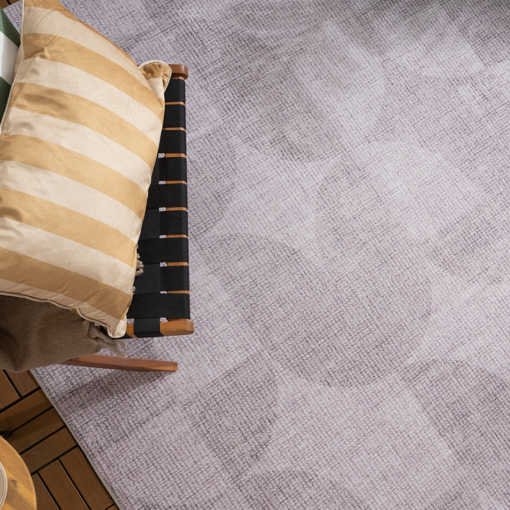 Abstract Outdoor Rug - Groovy Tiles Grey