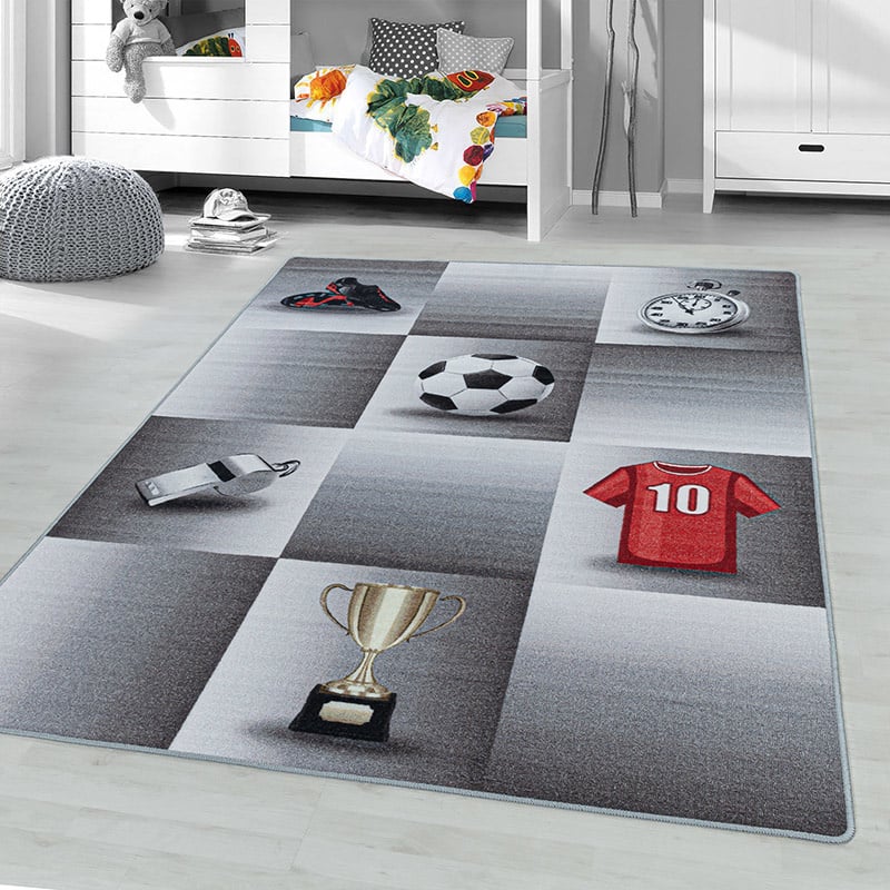 Football Rug - Pleun Champion Grey