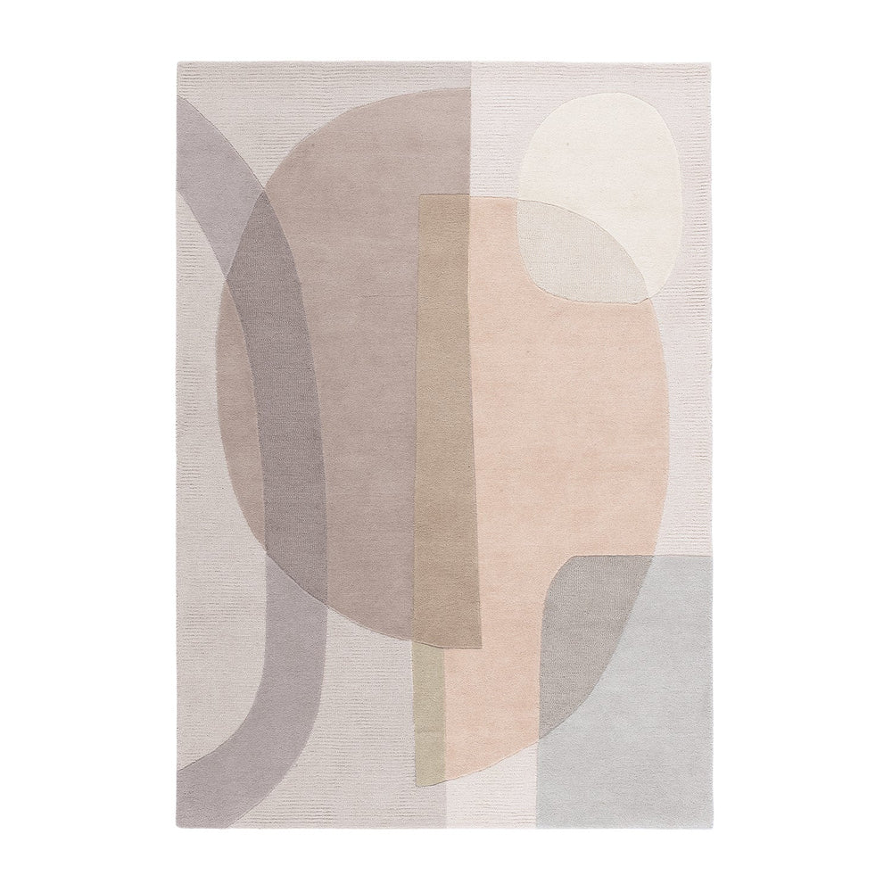 Wool Floor Rug - Urban Vibes Cream/Pink 030