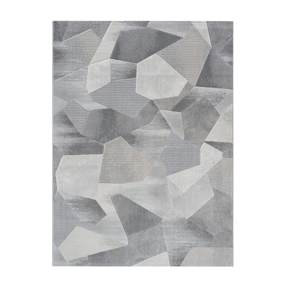 Abstract Floor Rug - Axil Grey 6979