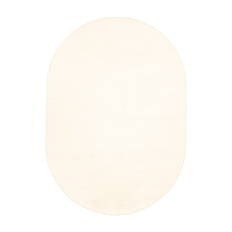 Oval Wool Rug - Feline White