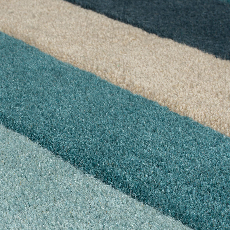 Abstract Floor Rug - Stracto Collage Petrol