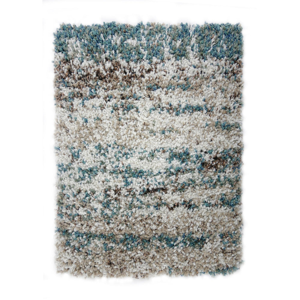 High Pile Floor Rug - Malta Blue/Mottled 6959