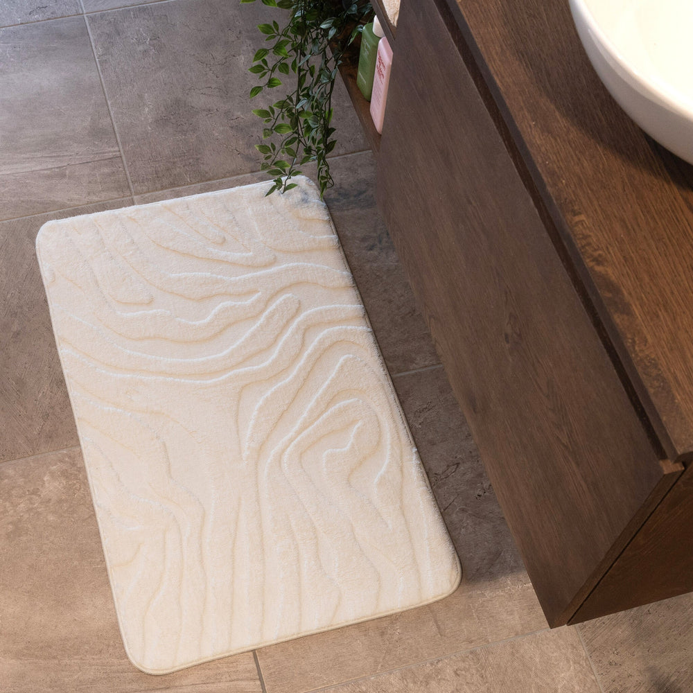 Bathroom Rug - Cassie Zebra White