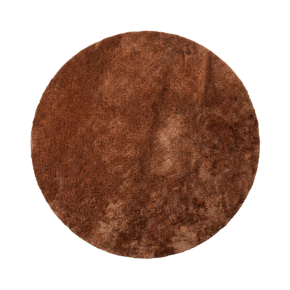 Round washable rug - Clean Rust