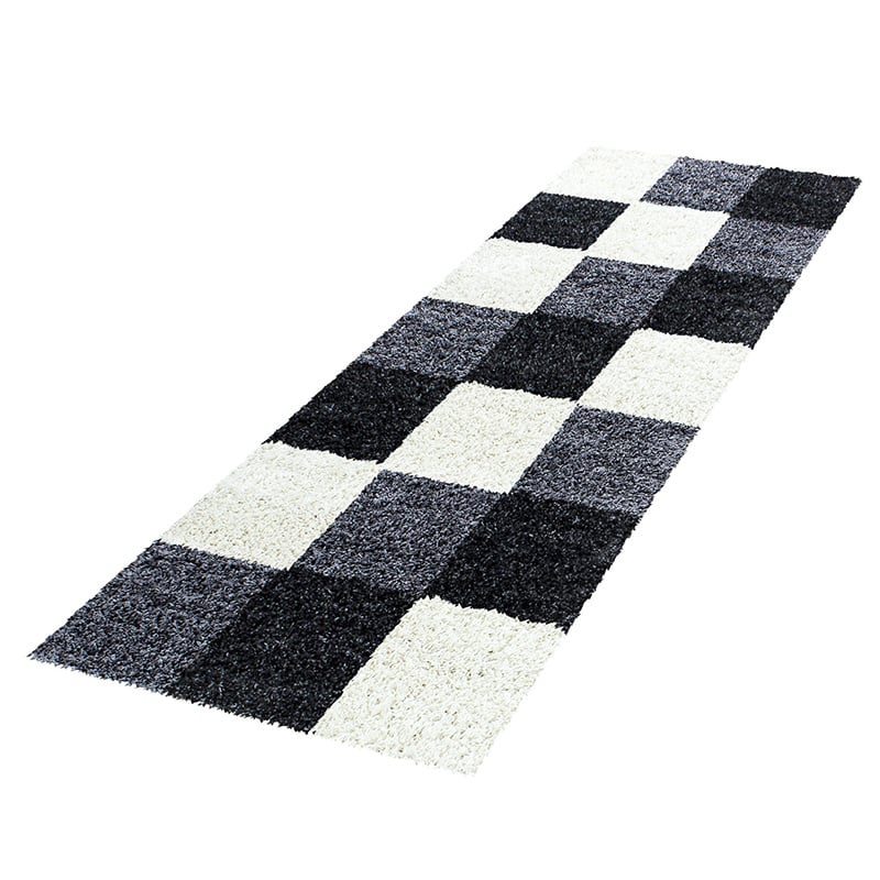 High-pile runner - Cube Black