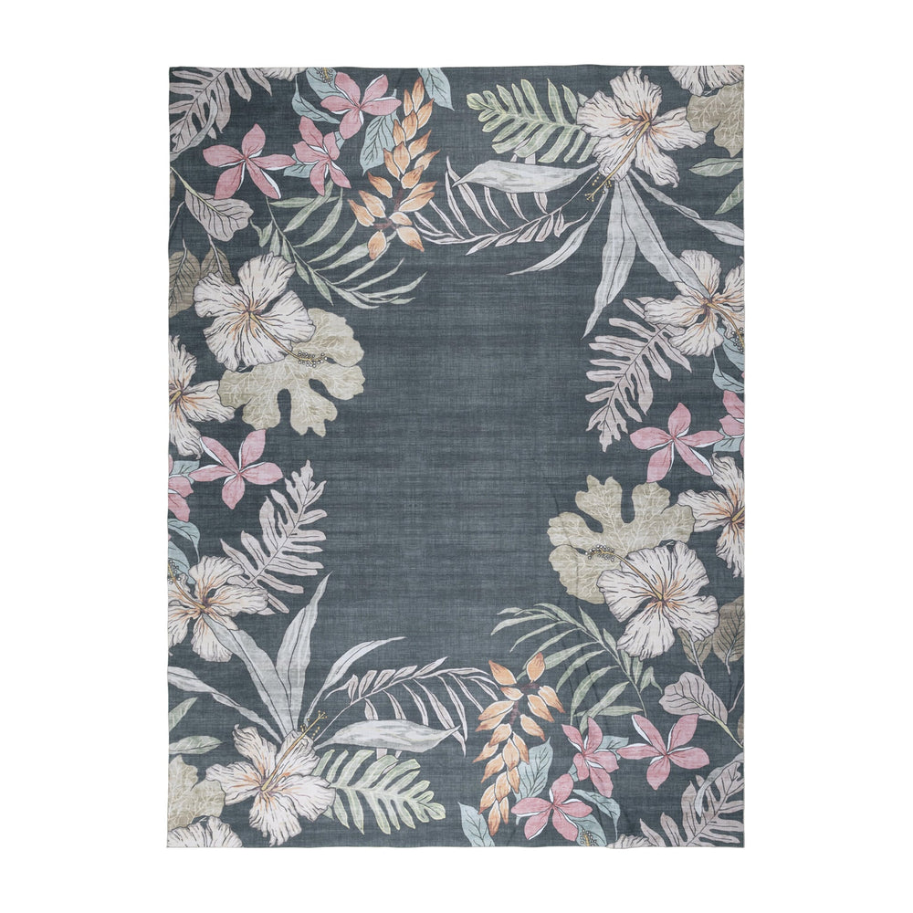 Outdoor rug flowers - Poppy Green