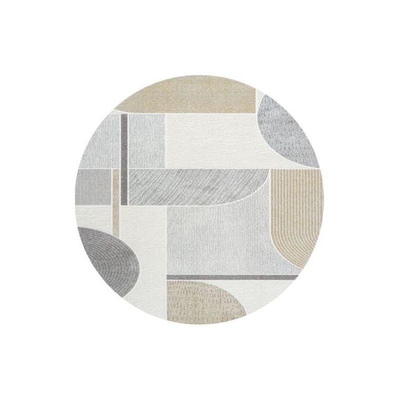 Round Modern Floor Rug - Verwood 6191