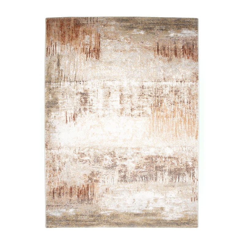 Abstract Rug - Xavier Brush Taupe/Red