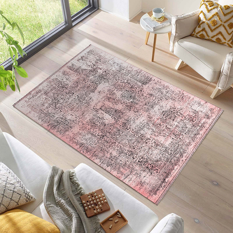 Abstract floor rug - Elitha Pink