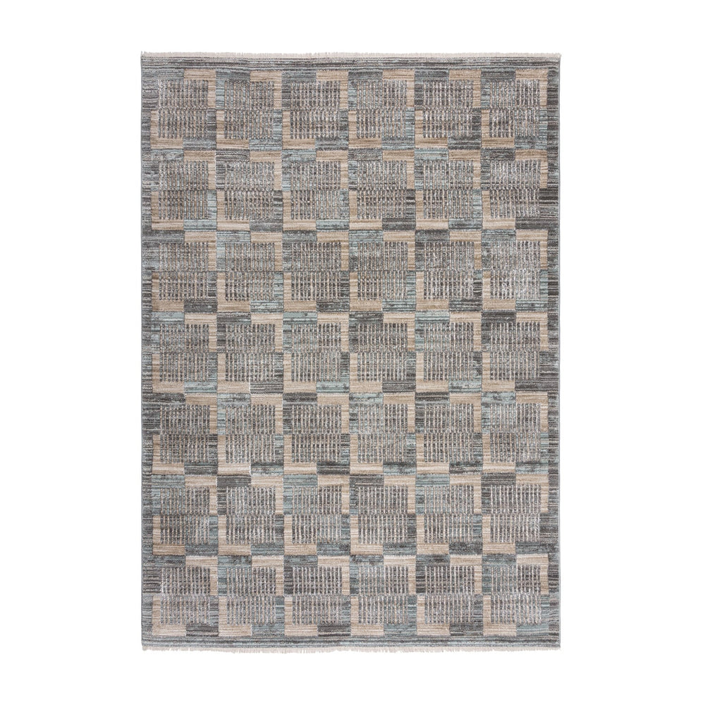 Checkered floor rug - Enrico Gray