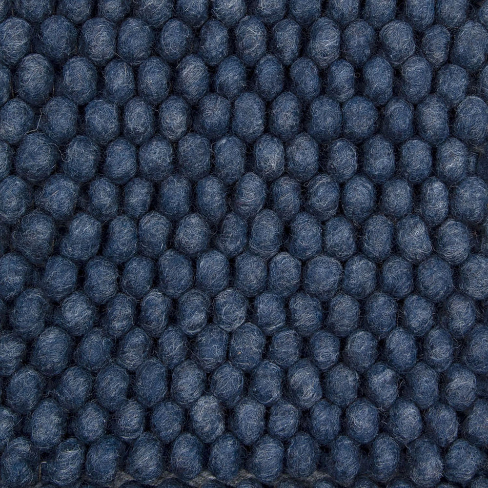 Wool floor rug to measure - New Loop Dark Blue 290