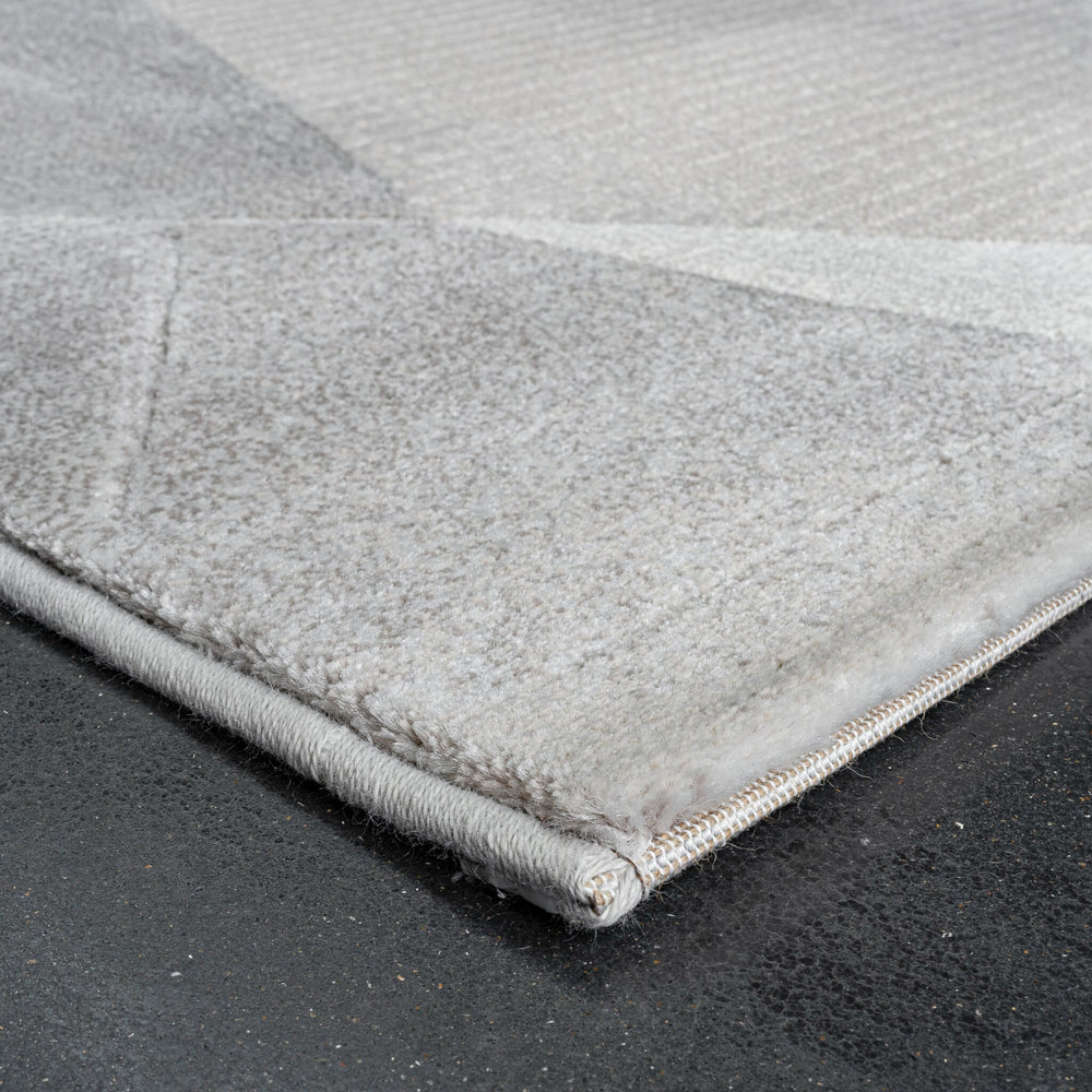 Abstract Floor Rug - Axil Grey 6979