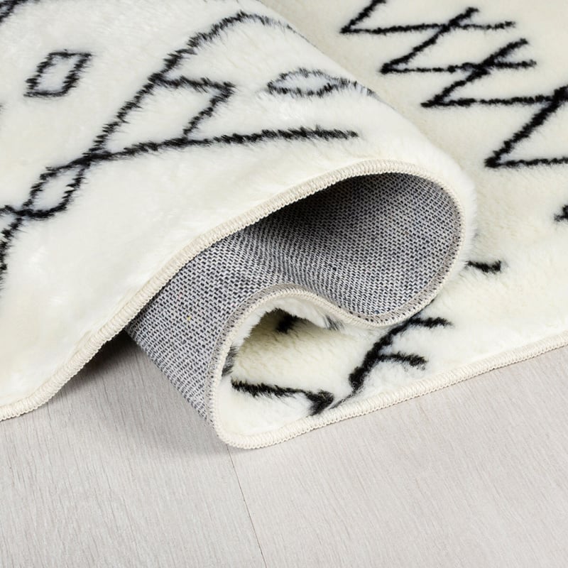 Berber floor rug - Furo Adil Cream/Black