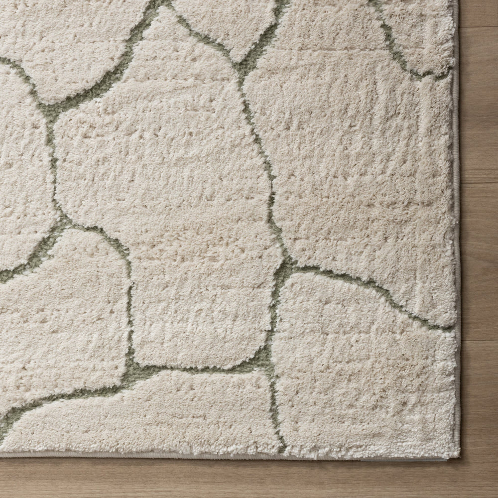 Scandinavian Rug - Yune Stone Cream/Green