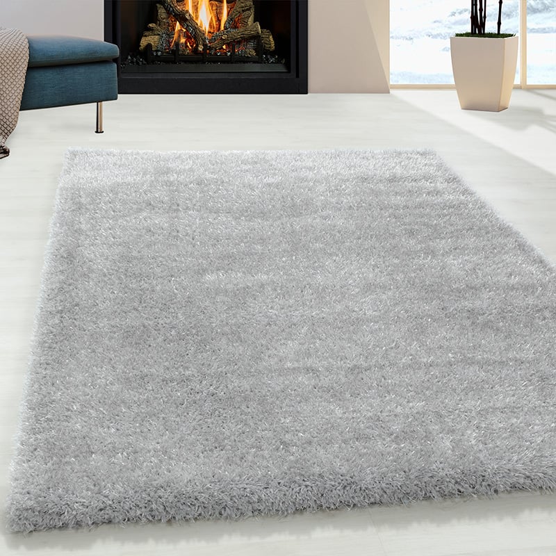 High-Pile Floor Rug - Blushy Light Gray