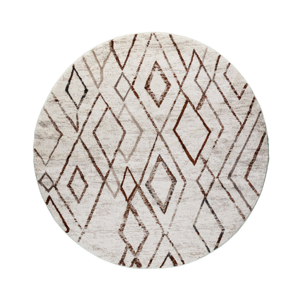 Round Berber Rug - Blend Diamond Terra