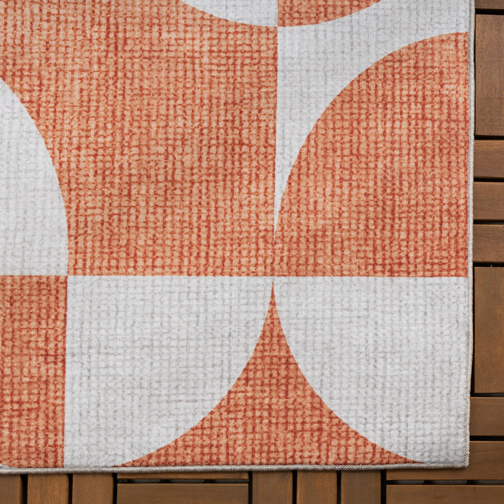 Abstract Outdoor Rug - Groovy Tiles Terra