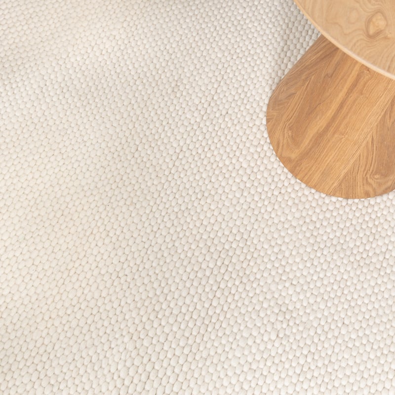 Wool Rug - Feline White