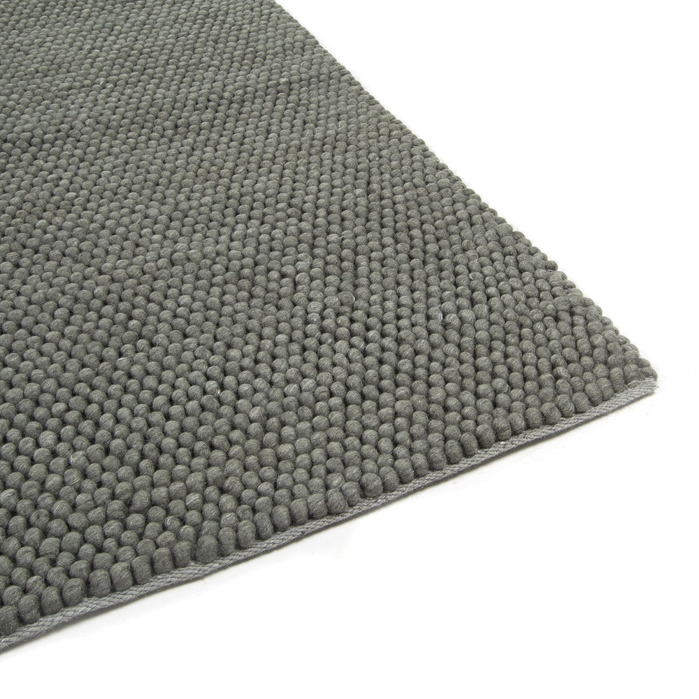 Wool floor rug to measure - New Loop Grey/Green 456