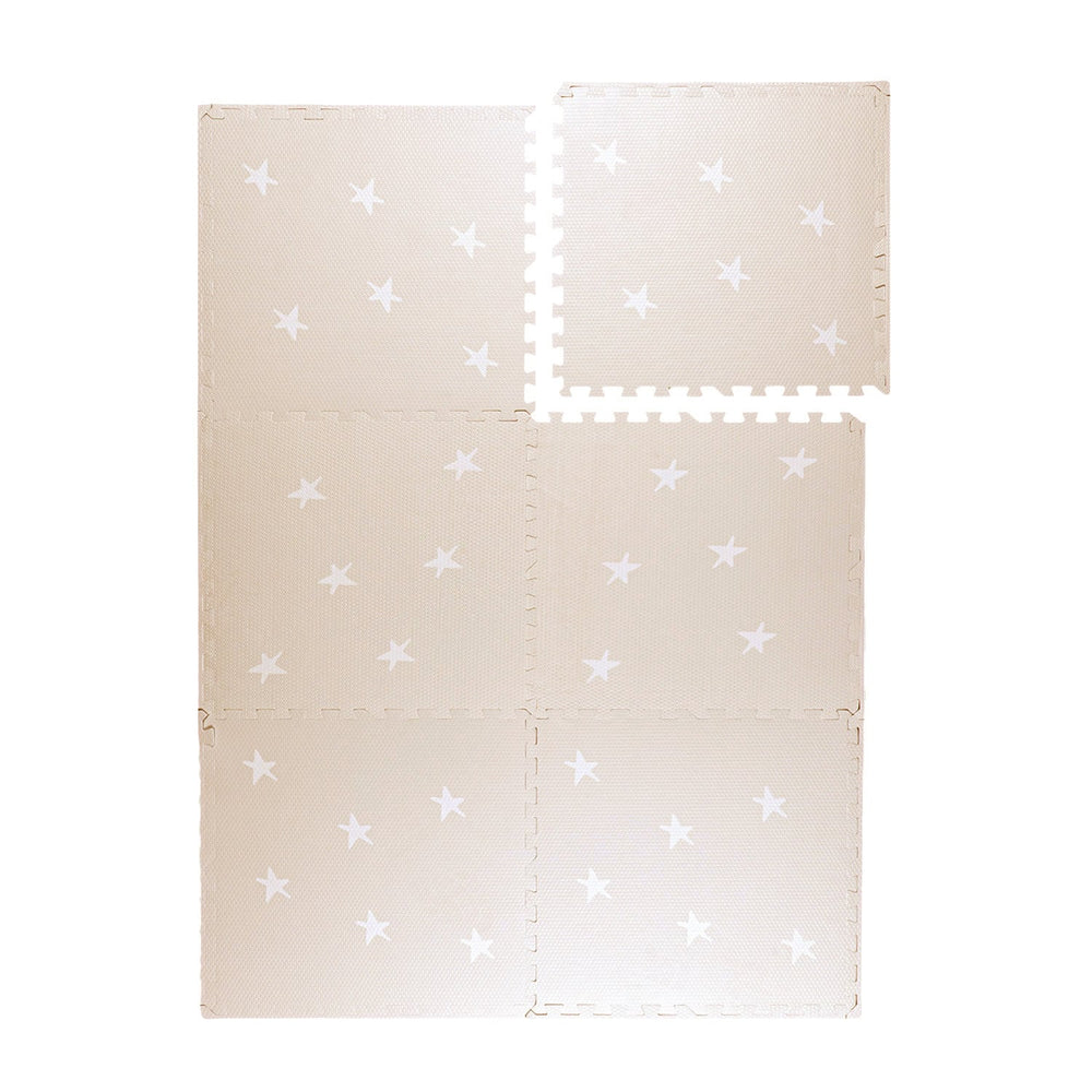 Foam Puzzle Mat – Alfie Stars Grey/Beige