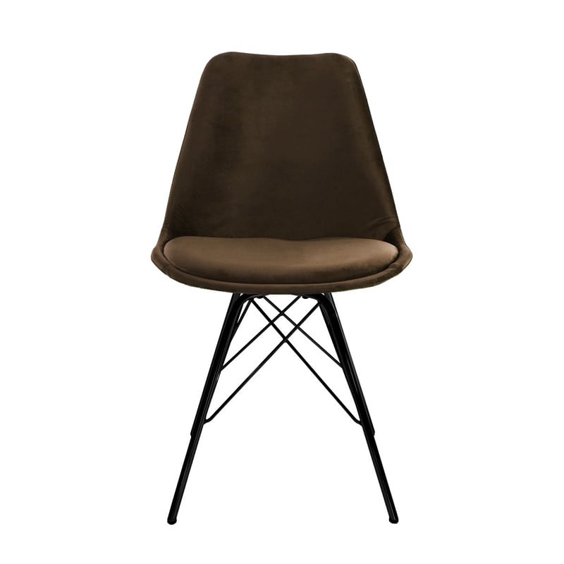 Chair Velvet - Coffee Brown