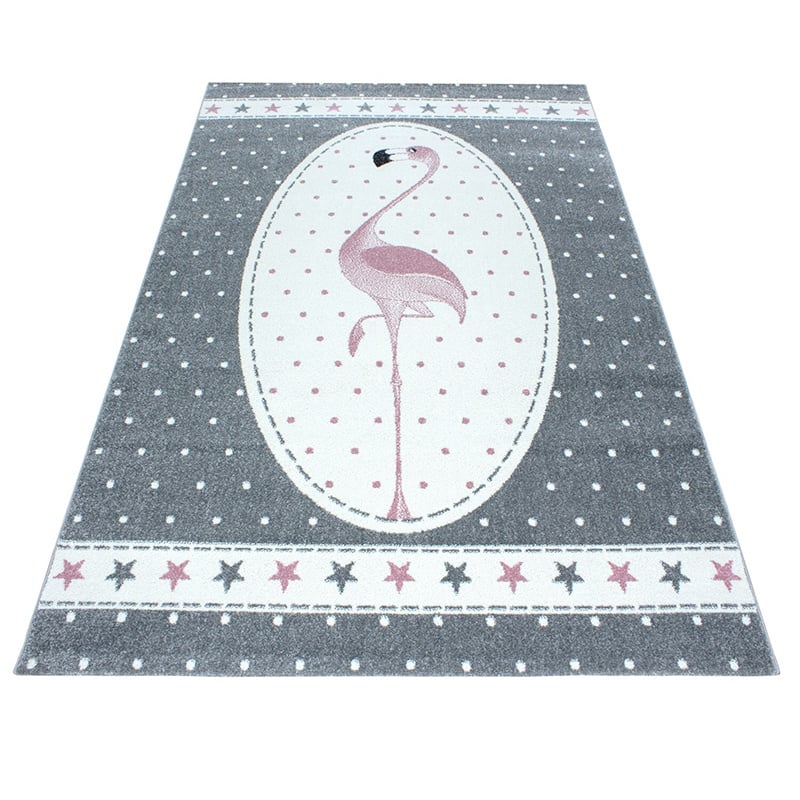 Children's Floor Rug - Amber Flamingo Pink