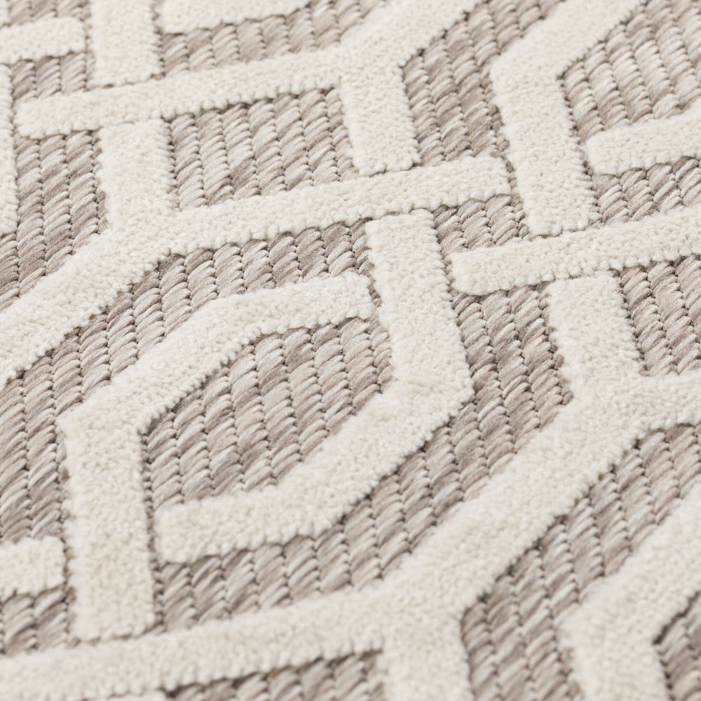 Balcony Rug - Piatto Mataro Cream/White