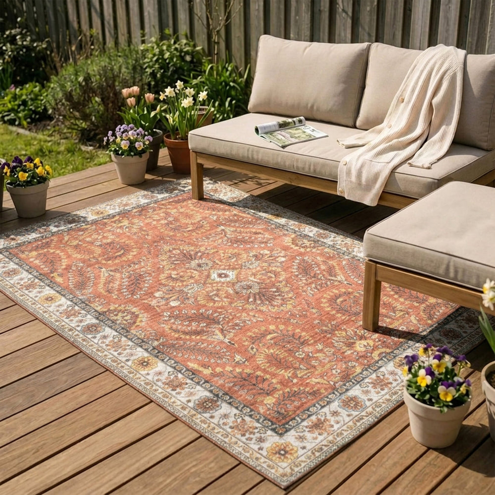 Vintage Outdoor Rug - Santo Flora Terra