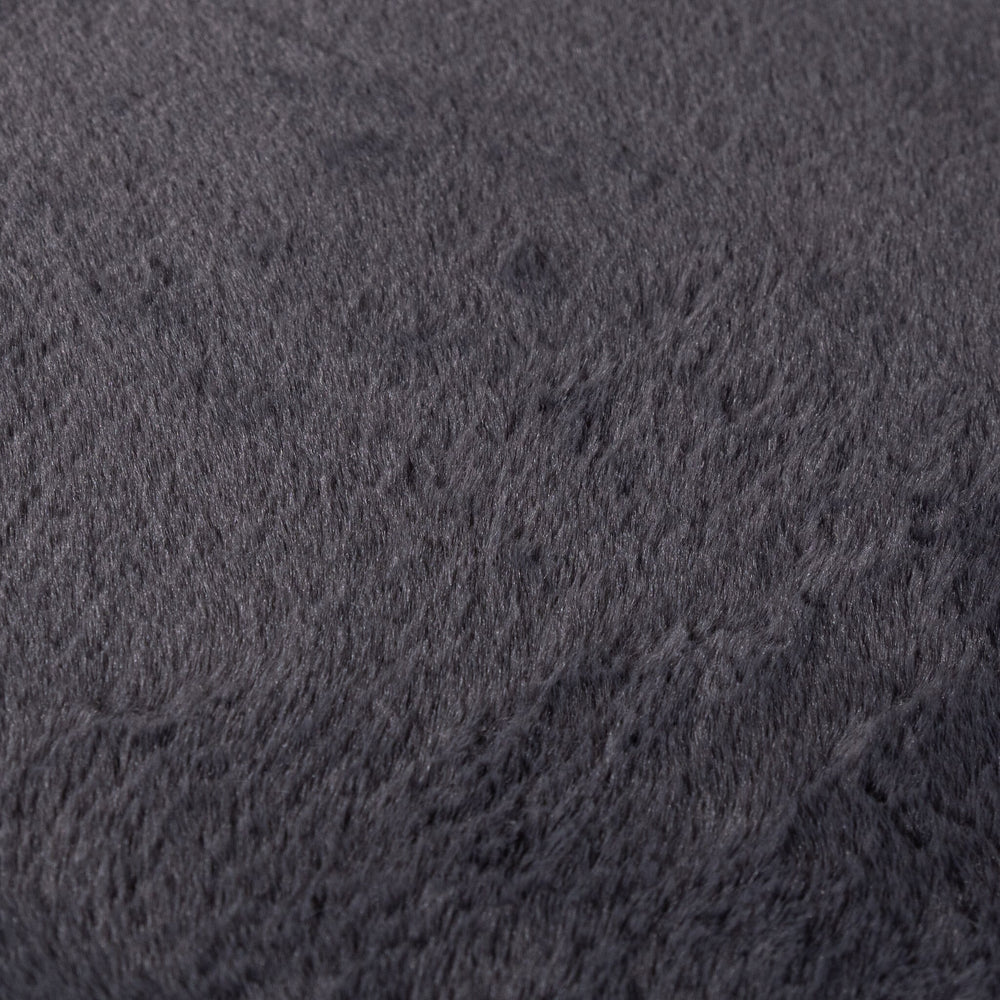 Round Low-Pile Rug - Cozy Anthracite